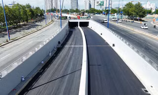 Cận cảnh hầm chui tại nút giao phía Đông TPHCM sắp thông xe
