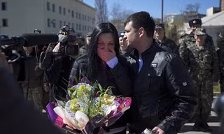 Cô dâu Galina Volosyanchik khóc òa trong hạnh phúc