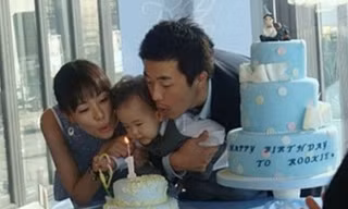 Vợ chồng Kwon Sang Woo khoe ảnh gia đình hạnh phúc