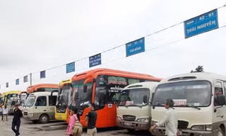 Chuyển toàn bộ xe đi Thái Nguyên về Bến Nam Thăng Long