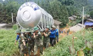 ĐVTN Học viện Kỹ thuật Quân sự tham gia xây dựng nông thôn mới tại Cao Bằng trong Chiến dịch Thanh niên tình nguyện Hè 2019