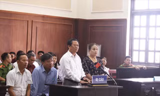 Các bị cáo tại phiên tòa phúc thẩm