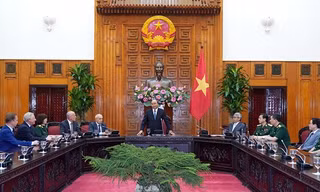 Thủ tướng Chính phủ Nguyễn Xuân Phúc phát biểu tại cuộc làm việc với Hội đồng Khoa học y tế. Ảnh: VGP