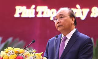Thủ tướng Chính phủ Nguyễn Xuân Phúc phát biểu tại Đại hội Ảnh: Cổng thông tin điện tử tỉnh Phú Thọ