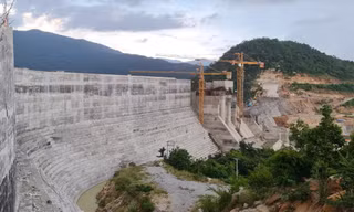 Hệ thống thuỷ lợi Tân Mỹ có quy mô lớn nhất khu vực Nam Trung bộ. Ảnh L.H
