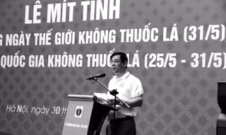 PGS.TS Lương Ngọc Khuê, Cục trưởng Cục Quản lý Khám, chữa bệnh - Bộ Y tế, Giám đốc Quỹ Phòng, chống tác hại của thuốc lá phát biểu tại Lễ Mít tinh
