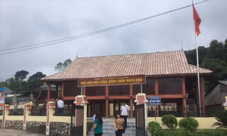 Thôn Nhân Hòa, nơi anh Thụ sinh ra và lớn lên đạt thôn kiểu mẫu. Ảnh: Duy Chiến