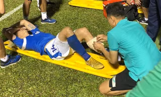 Chấn thương khiến Hải Huy phải tạm rời sân cỏ