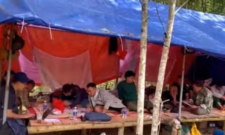 Công an đột kích, vây bắt 11 ‘vàng tặc’ trong rừng