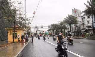 Núi Bà Hỏa được phủ lưới thép chống sạt lở