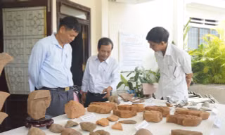 Phát hiện nhiều hiện vật giá trị khi khai quật phế tích tháp Đại Hữu