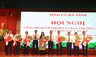 Hà Tĩnh luân chuyển, điều động 19 vị trí cán bộ chủ chốt