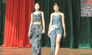 Thời trang độc đáo từ vải jeans cũ