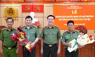 Hai Phó Giám đốc Công an tỉnh Long An nhận nhiệm vụ mới ở Bộ Công an