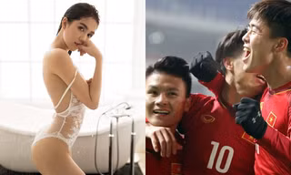 Showbiz 26/1: Ngọc Trinh 'thả thính' các 'người hùng' của U23 Việt Nam