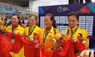 Tuyển rowing nữ Việt Nam giành thêm huy chương bạc