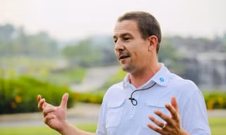 Ông Evans Mahoney- Giám đốc CLB golf BRG Kings Island Golf Resort. Ảnh: HỒNG VĨNH
