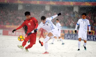 Phan Văn Đức (số 14) trong màu áo U23 Việt Nam