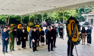 Đoàn Thành ủy - HĐND - UBND - Ủy ban Mặt trận Tổ quốc Việt Nam thành phố Hà Nội do Phó Chủ tịch Hà Minh Hải dẫn đầu viếng bà Phạm Thị Thanh Mai.