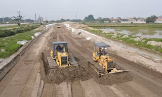 Công trường Dự án đường Vành đai 4- Vùng Thủ đô