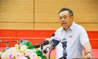 Chủ tịch UBND TP. Hà Nội Trần Sỹ Thanh phát biểu tại hội nghị
