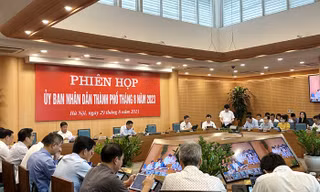 Quang cảnh phiên họp ngày 29/8 của UBND TP. Hà Nội