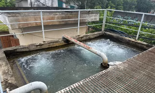 Bể vi sinh tại trạm cấp nước thị trấn Vân Đình, huyện Ứng Hòa