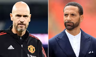 Erik Ten Hag và Rio Ferdinand.
