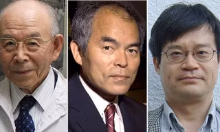 Ba nhà khoa học đoạt giải Nobel Vật lý 2014 (từ trái sang): Isamu Akasaki, Shuji Nakamura và Hiroshi Amano. Ảnh: SMH