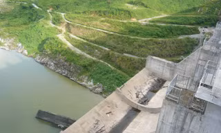Đập Thuỷ điện Sông Tranh đảm bảo an toàn trước mùa bão lũ 2014. Ảnh: Phong Cầm