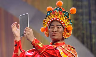 Tạo hình nhân vật Thiên Lôi do Minh Quân thủ vai trong mùa Táo quân 2013.