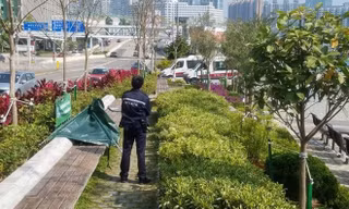 Hiện trường nơi phát hiện nam diễn viên Lưu Hà Chí qua đời.
