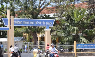 Trường THCS Tân Thạch. Ảnh Nhật Huy