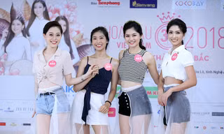 4 thí sinh lọt Chung khảo phía Bắc đến từ Đại học kinh tế quốc dân. Ảnh: Hoàng Mạnh Thắng.