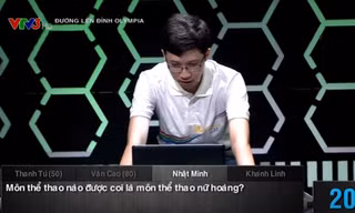 Phan Đăng Nhật Minh trong chương trình Đường lên đỉnh Olympia