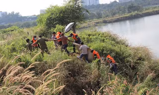 Khu vực phát hiện thi thể.
