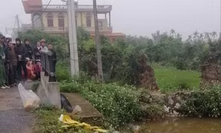 Khu vực tìm thấy thi thể nữ sinh mất tích - Ảnh: Nguyễn Hoàng Long