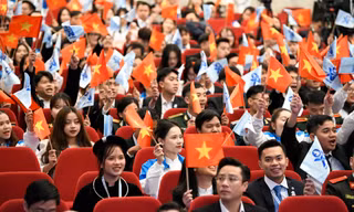 Toàn cảnh phiên trọng thể Đại hội đại biểu toàn quốc Hội Sinh viên Việt Nam lần thứ XI