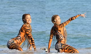 Cardi B 'hoá' nữ chúa sơn lâm nóng bỏng, nhảy điệu lắc mông trên biển