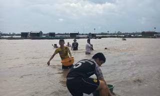 Hiện trường vụ đuối nước thương tâm.