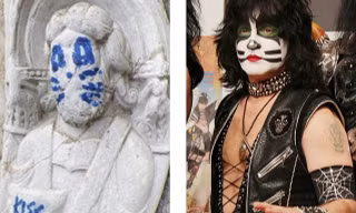 Hoá trang của tay trống Eric Singer là "nguồn cảm hứng" cho kẻ vẽ bậy.