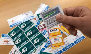 97% lượng thanh toán trong đường dây cờ bạc nghìn tỷ là từ thẻ cào điện thoại. Ảnh: Ngân Hà.