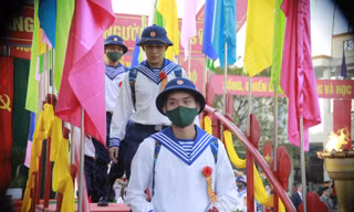 Hình ảnh xúc động tại lễ giao nhận quân ở Quảng Nam