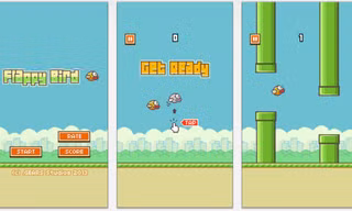 Giao diện và đồ họa của Flappy Bird gợi nhớ tới những trò chơi của thập niên 1980 (Nguồn: TechCrunch)