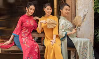 Ngọc Thanh Tâm duyên dáng trong tà áo dài Tết, đọ sắc cùng bà xã thiếu gia Phan Thành
