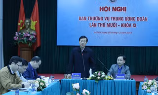 Anh Lê Quốc Phong, Ủy viên dự khuyết BCH T.Ư Đảng, Bí thư thứ nhất T.Ư Đoàn cho rằng, năm 2019 là năm tạo nhiều cảm xúc, cảm hứng cho ĐVTN xung kích, tình nguyện, thực hiện nhiều công trình, phần việc ý nghĩa. Ảnh: Lâm Đảng Hải.