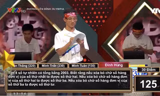 Câu hỏi tính toán 'hack não' thí sinh Đường lên đỉnh Olympia