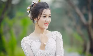 Thí sinh iMiss Thăng Long bất ngờ khoác áo cưới trước đêm chung kết