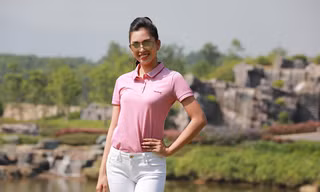 Hoa hậu Việt Nam 2018 Trần Tiểu Vy là gương mặt đại diện giải Tiền Phong Golf Championship 2018. Ảnh: Hồng Vĩnh