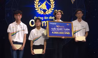 Nữ sinh xứ Huế, Trần Thị Thủy Tiên soán ngôi dẫn đầu trong những phút cuối cùng của cuộc thi. Ảnh: FB VTV